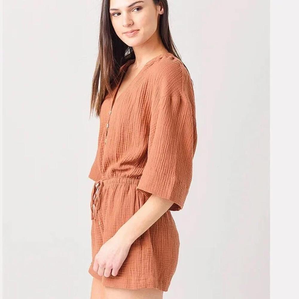 NWT REVOLVE Z Supply Zephyr Romper Brown M - Picture 3 of 8
